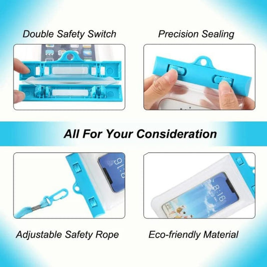 2 Packs Waterproof Phone Pouch For Drifting Diving Swimming, Underwater Dry Bag Case Cover For Phone - EZeeget online shop 