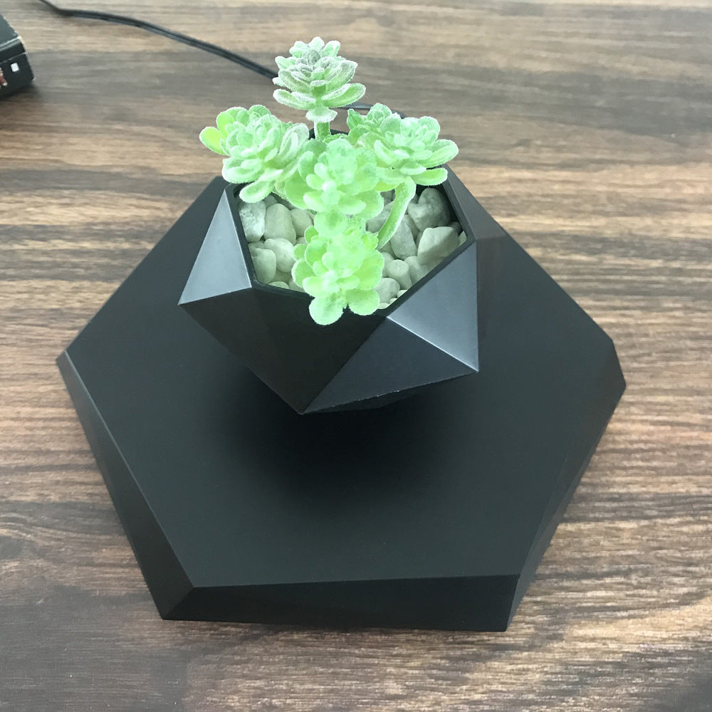Floating Magnetic Levitating Flower Pot Bonsai Air Plant Pot Planter Potted For Home Office Desk Decor Creative Gift - EZeeget online shop 