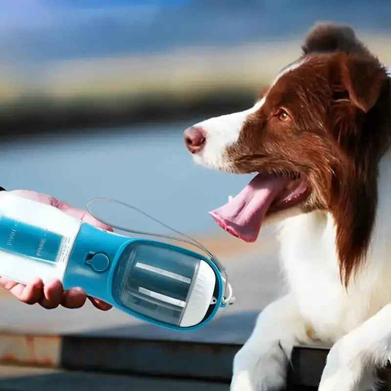 Portable Dog Water Cup - Multi-Functional Three-in-One Pet Supplies with Food and Garbage Bag - EZEEGET