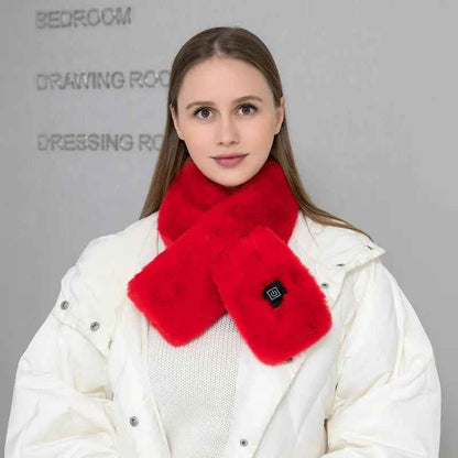 Heating Scarf for Pain Relief - USB Electric Heated Neck Wrap with Adjustable Temperature Control - EZEEGET