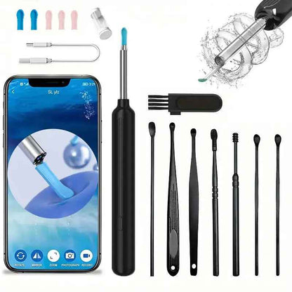 Comes With 6 Ear Scoops For Earwax Removal, Ear Cleaner With Camera - EZEEGET