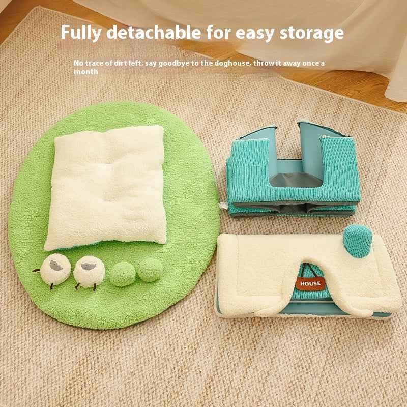 Creative Cartoon Printing Warm Pet Bed - EZEEGET