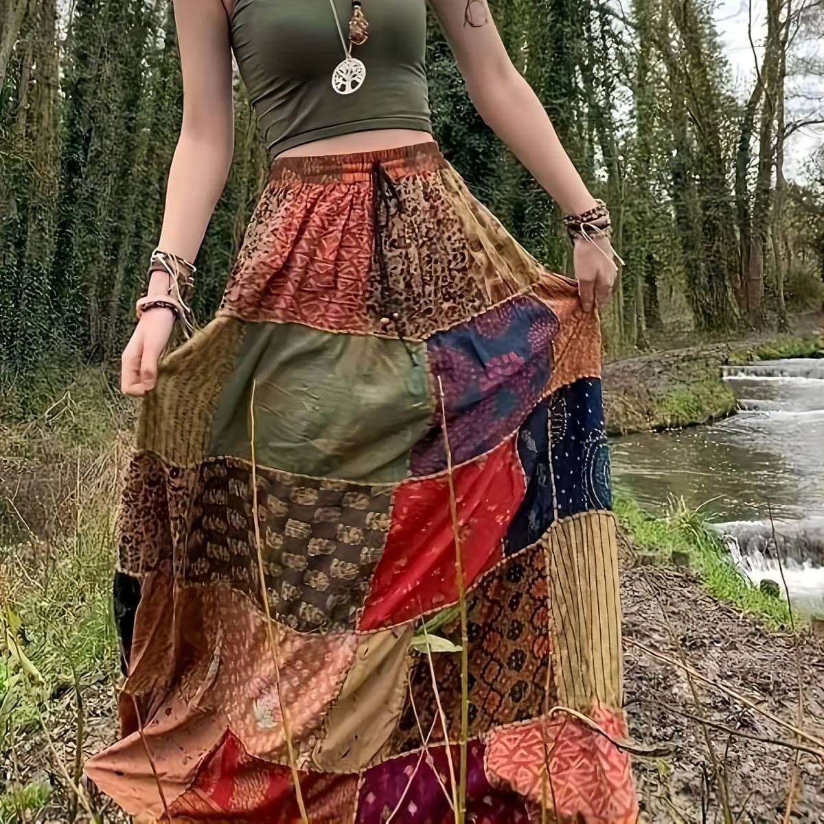 Plus Size Plaid Print Drawstring Skirt - Soft, Stretchy, And Comfortable Elastic Waist Skirt For Spring & Summer - Women's Casual Clothing For Curvy Figures, Easy To Wear And Style - EZEEGET