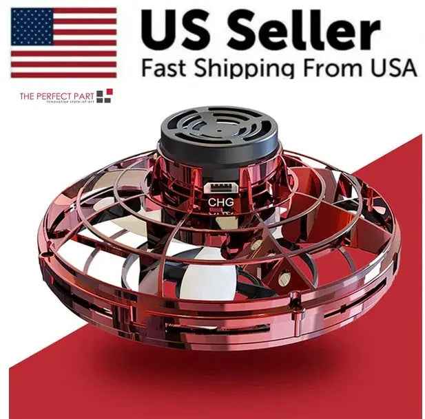 Flying Fidget Spinner Drone Ball UFO Stress Relief Toy for Kids & Adults with LED Lights - EZEEGET