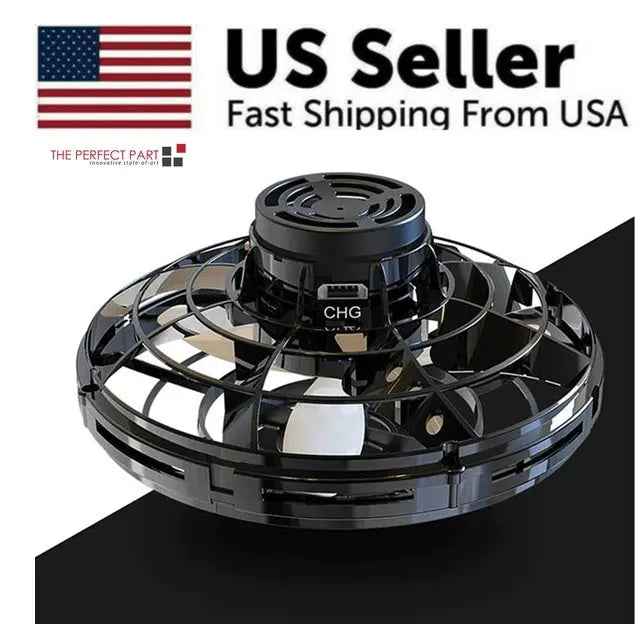 Flying Fidget Spinner Drone Ball UFO Stress Relief Toy for Kids & Adults with LED Lights - EZEEGET