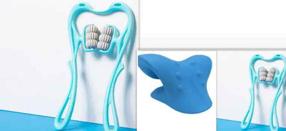 Multifunctional Manual Six-Wheel Neck Massage Roller for Effective Muscle Relief - EZEEGET