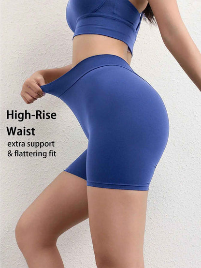 High-waisted Yoga Shorts for Women - Butt-Lifting Comfort and Style for Peak Performance - EZEEGET