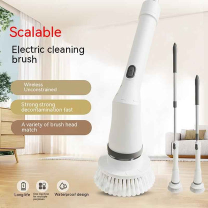 Electric Scrubber Brush with Long Handle and Telescopic Design for Versatile Wall Cleaning - EZEEGET