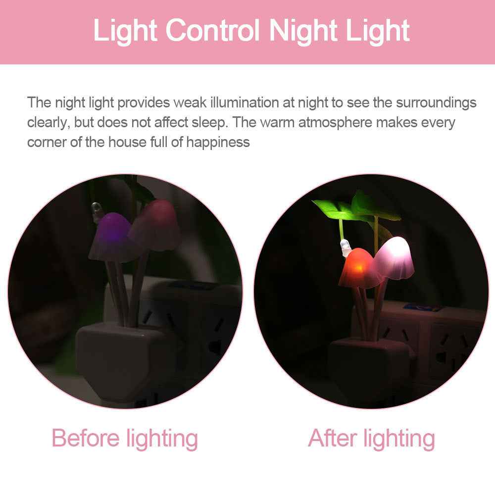 Color LED Mushroom Light, 3 Colors, With Sensor, Novelty, 220v - EZEEGET