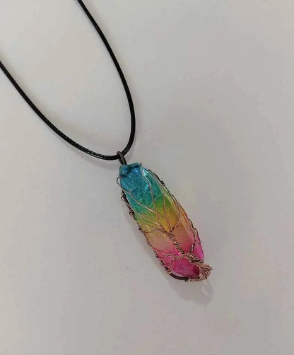 Hot Selling Stone Crystal Pendant Tree Of Life Necklace Fashion - EZEEGET
