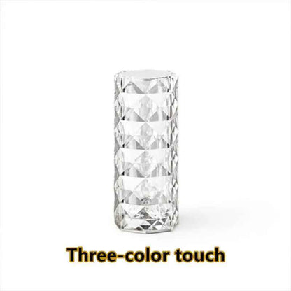 Nordic Crystal Touch Lamp - USB Table Lamp with Touch Dimming and Diamond Projector for Bedroom Atmosphere - EZEEGET