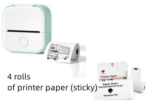 Portable Mini Thermal Label Printer Home Photo Printer Student Wrong Question Printer Bluetooth-compatible Mini Label Printer Price Tag - EZEEGET