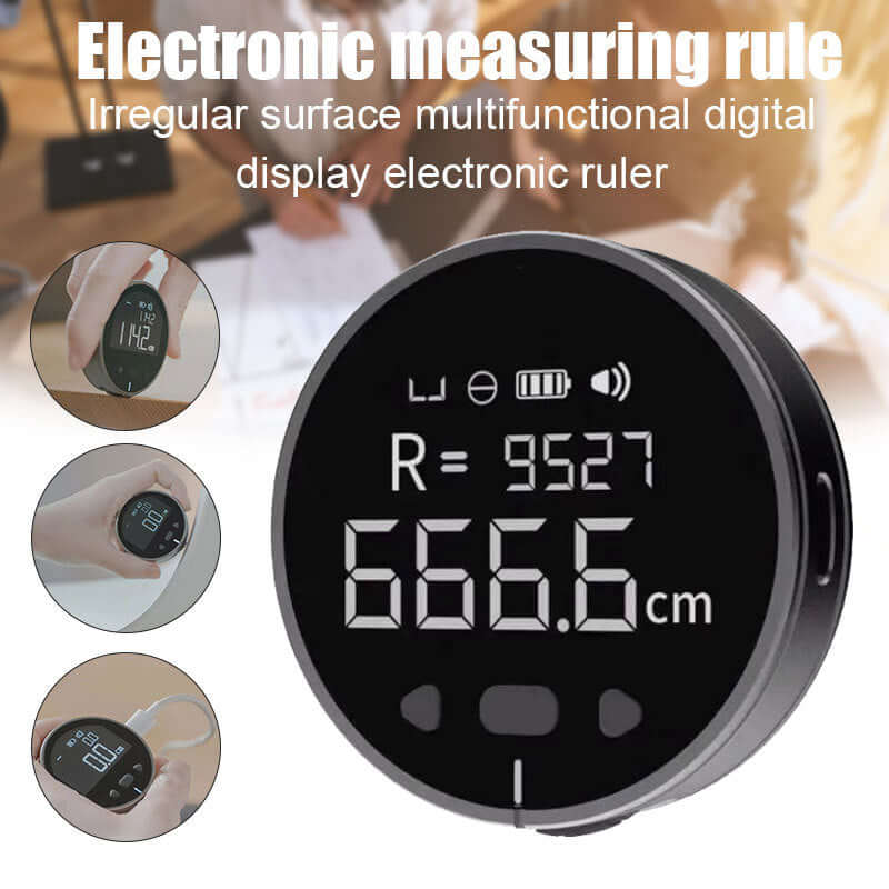 Distance Measuring Instrument Electronic Measuring Ruler Tape Measure High Definition Digital LCD High Precision Electronic Measuring Ruler Tool - EZEEGET