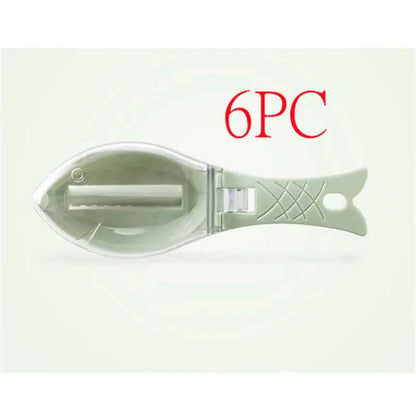 Fish Skin Brush Scraping Fish Scale Brush Grater Quick Disassembly Fish Knife Cleaning Peeling Skin Scraper Scraper Fish Scaler Kitchen Tools - EZEEGET