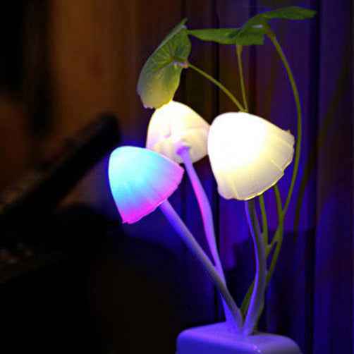 Color LED Mushroom Light, 3 Colors, With Sensor, Novelty, 220v - EZEEGET