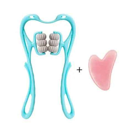 Multifunctional Manual Six-Wheel Neck Massage Roller for Effective Muscle Relief - EZEEGET