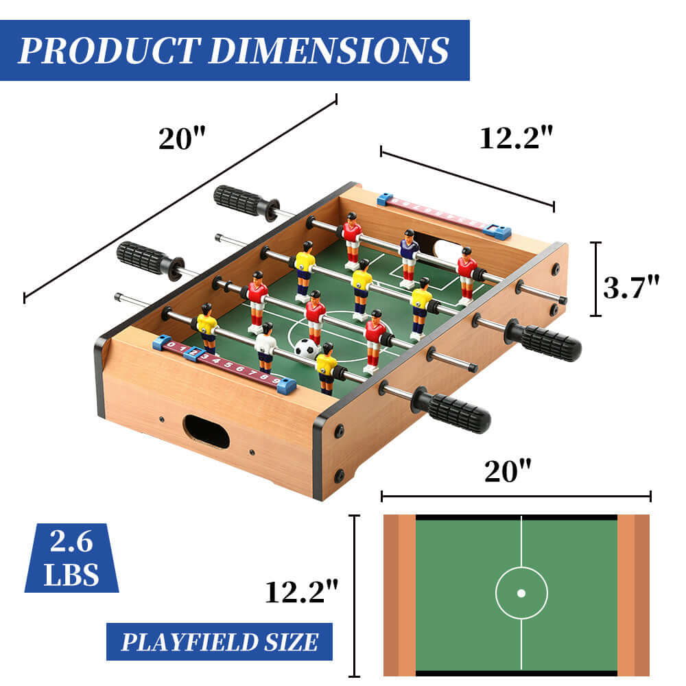 20 Inches Mini Tabletop Foosball Table For Kids - EZEEGET