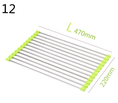 Folding Kitchen Drain Sink Rack Stainless Steel - EZeeget online shop 