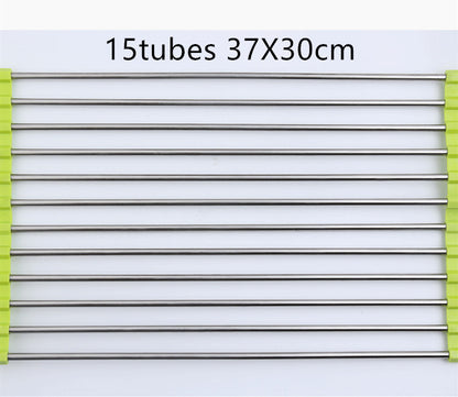 Folding Kitchen Drain Sink Rack Stainless Steel - EZeeget online shop 
