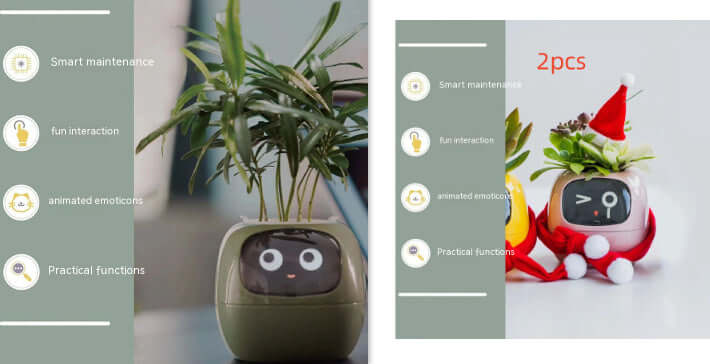 Smart Planter Endless Fun Over 49 Rich Expressions 7 Smart Sensors And AI Chips Make Raising Plants Easy And Fun EZeeget online shop