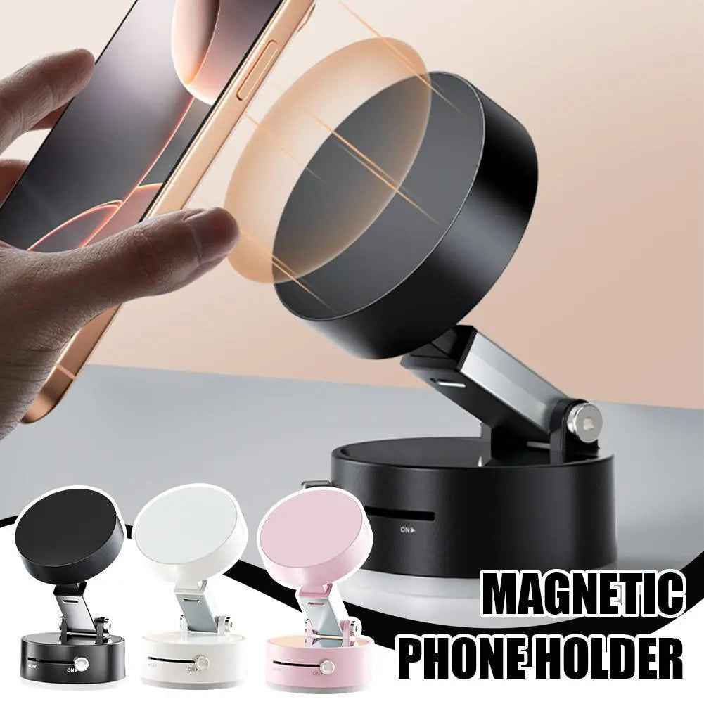 Foldable Magnetic Car Phone Holder with Suction Cup for Effortless Hands-Free Navigation - EZEEGET