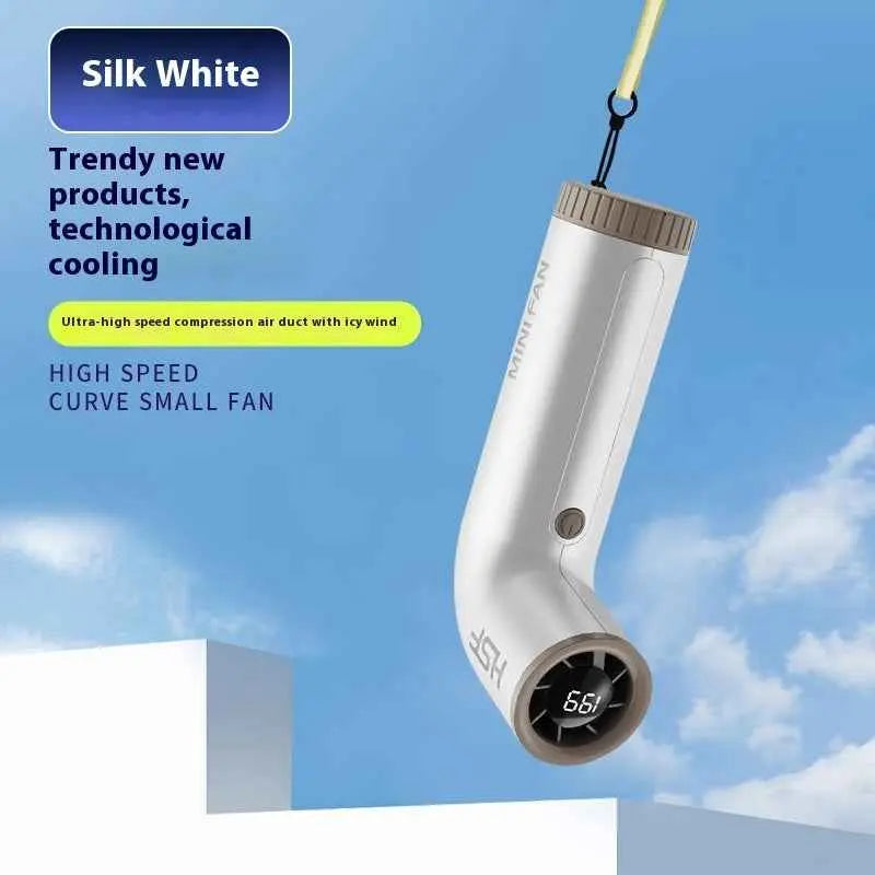 High-speed Little Turbine Digital Display Charging Long Endurance Portable Fan