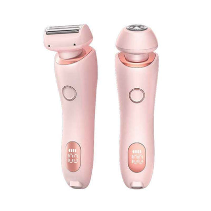 2 In 1 Hair Removal Epilator USB Rechargeable Trimmer Women Body Razor Face Leg Armpit Bikini Hand Pubic Shaver Hair Remover - EZEEGET
