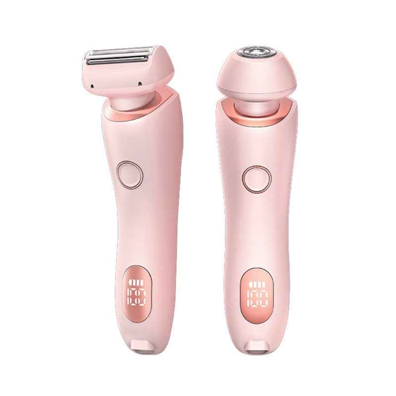 2 In 1 Hair Removal Epilator USB Rechargeable Trimmer Women Body Razor Face Leg Armpit Bikini Hand Pubic Shaver Hair Remover - EZEEGET