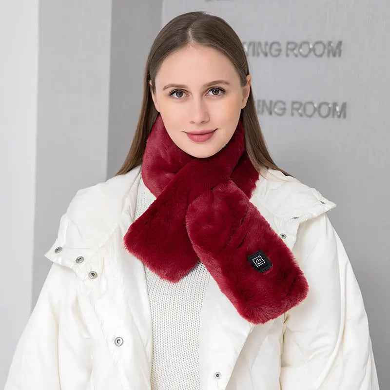 Heating Scarf for Pain Relief - USB Electric Heated Neck Wrap with Adjustable Temperature Control - EZEEGET