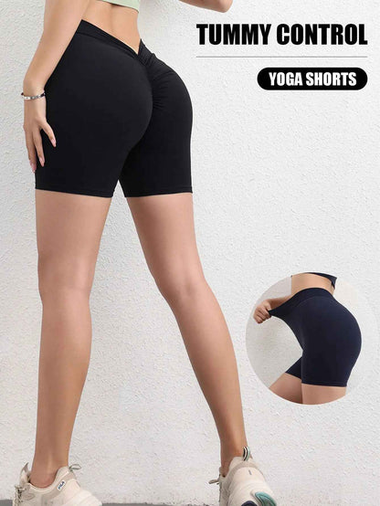 High-waisted Yoga Shorts for Women - Butt-Lifting Comfort and Style for Peak Performance - EZEEGET