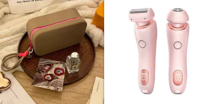 2 In 1 Hair Removal Epilator USB Rechargeable Trimmer Women Body Razor Face Leg Armpit Bikini Hand Pubic Shaver Hair Remover - EZEEGET