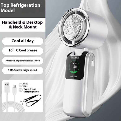 New Portable Handheld Fan - High-Speed Adjustable Mini Neck Fan for Ultimate Outdoor Comfort - EZEEGET