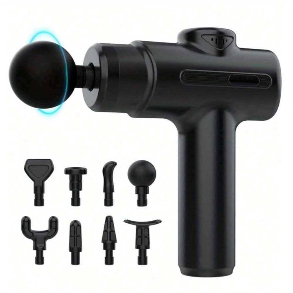 Massage Gun Deep Tissue Percussion Massager For Athletes,Handheld Body Back Muscle Massager Gun With 8 Massage Heads - EZEEGET