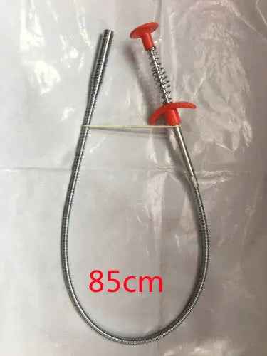 60CM Sewer Dredger Tool - Spring Pipe Dredging Tool for Household Hair Cleaning and Drain Clog Removal in Kitchen Sink - EZEEGET