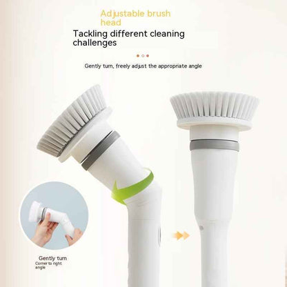 Electric Scrubber Brush with Long Handle and Telescopic Design for Versatile Wall Cleaning - EZEEGET