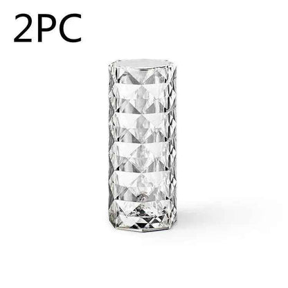 Nordic Crystal Touch Lamp - USB Table Lamp with Touch Dimming and Diamond Projector for Bedroom Atmosphere - EZEEGET