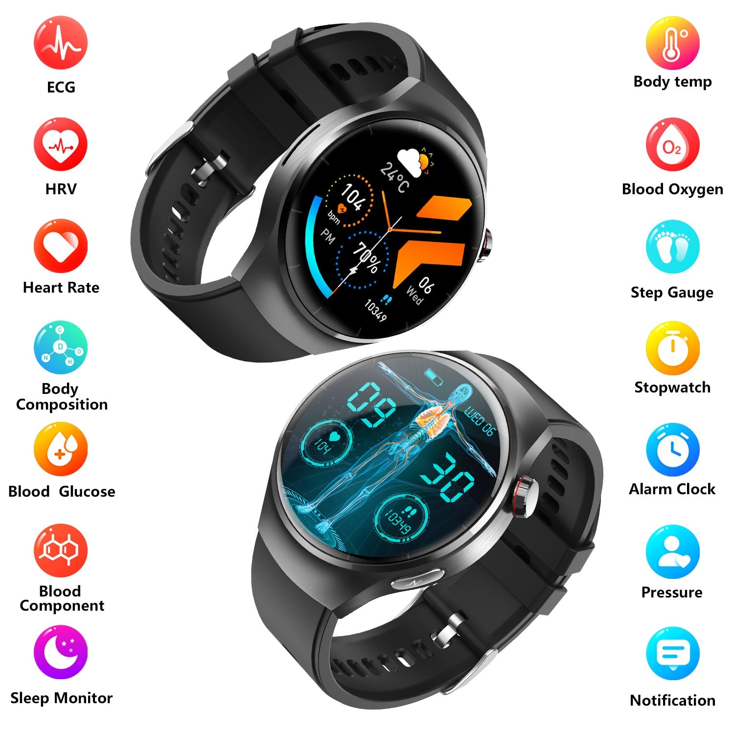 Fashion Smart Watch For Men Women Healthy Mornitoring Ips Screen Fitness Tracker With Bluetooth Call IP67 Waterproof Heart Rate Sleep SpO2 Monitor Pedometer Multiple Sports For Android IOS EZeeget online shop