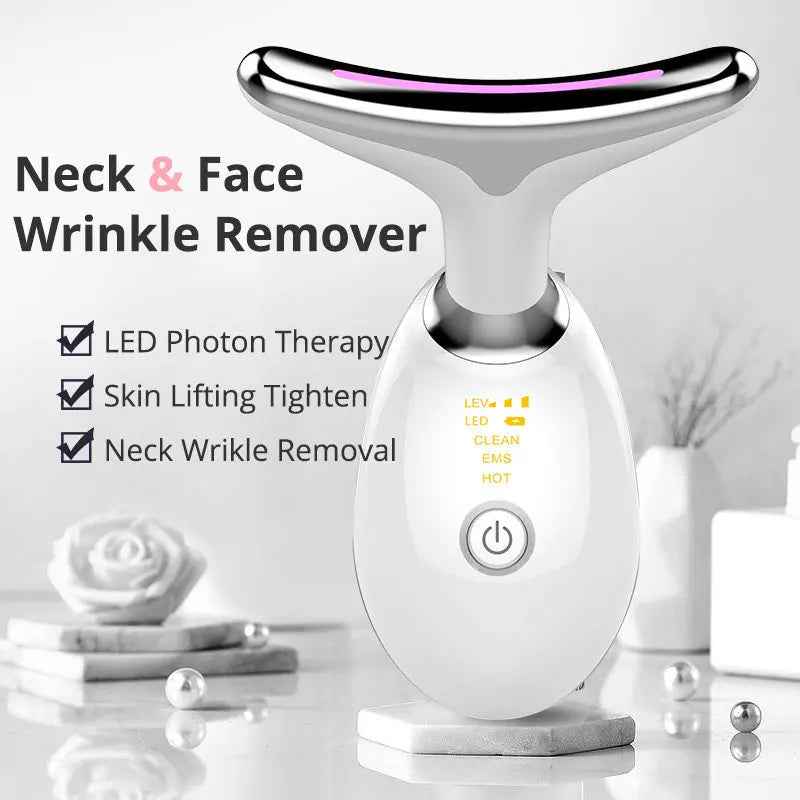 EMS Neck Lifting Massager for Thermal Tightening and Wrinkle Removal - EZEEGET