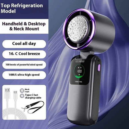 New Portable Handheld Fan - High-Speed Adjustable Mini Neck Fan for Ultimate Outdoor Comfort - EZEEGET