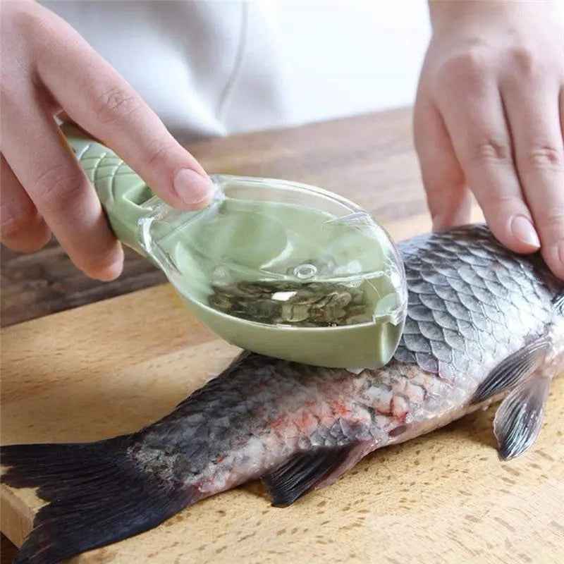 Fish Skin Brush Scraping Fish Scale Brush Grater Quick Disassembly Fish Knife Cleaning Peeling Skin Scraper Scraper Fish Scaler Kitchen Tools - EZEEGET