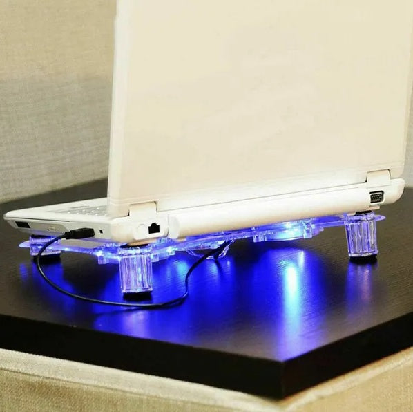 3 Fans USB Cooler Cooling Pad Stand LED Light Radiator For Laptop PC Notebook - EZeeget online shop 