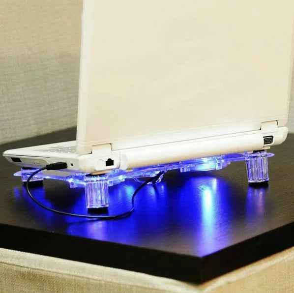 3 Fans USB Cooler Cooling Pad Stand LED Light Radiator For Laptop PC Notebook - EZEEGET