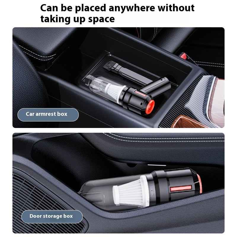 Car Wireless Charging Dual Use In Car And Home Handheld Vacuum Cleaner - EZEEGET
