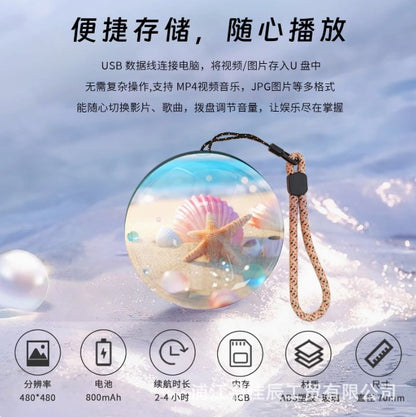New Crystal Ball Creative Video Music Glass Ball Player Customized Cross-Border Crystal Ornaments Birthday Gift - EZEEGET