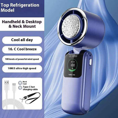 New Portable Handheld Fan - High-Speed Adjustable Mini Neck Fan for Ultimate Outdoor Comfort - EZEEGET