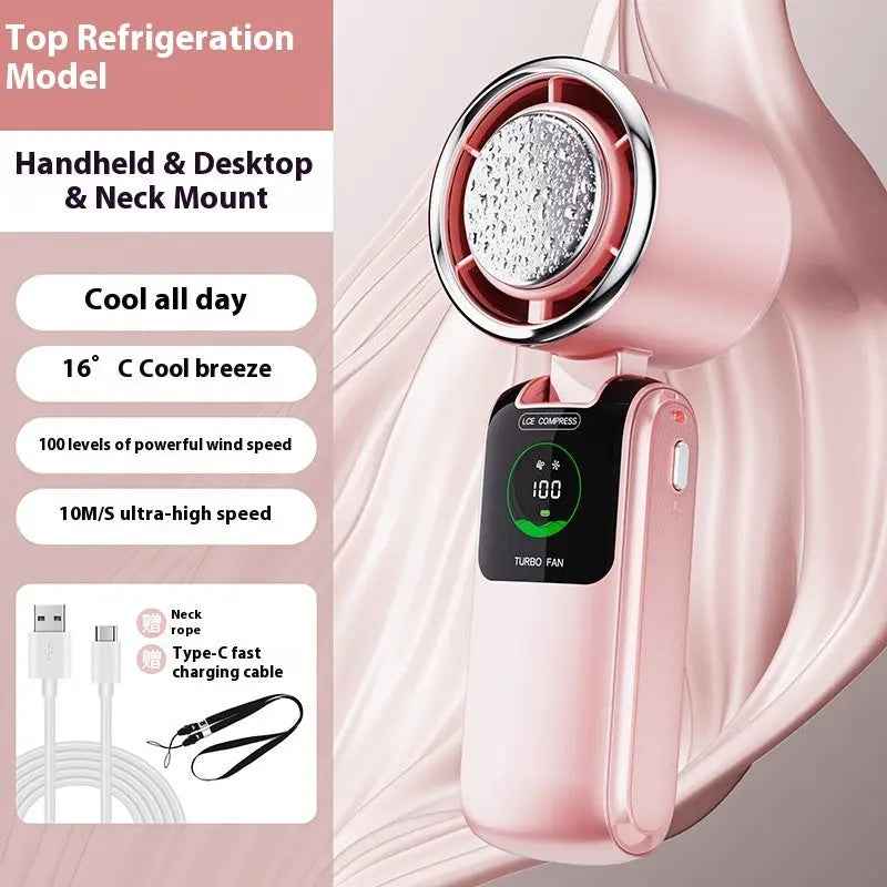 New Portable Handheld Fan - High-Speed Adjustable Mini Neck Fan for Ultimate Outdoor Comfort - EZEEGET