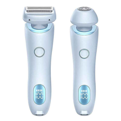 2 In 1 Hair Removal Epilator USB Rechargeable Trimmer Women Body Razor Face Leg Armpit Bikini Hand Pubic Shaver Hair Remover - EZEEGET