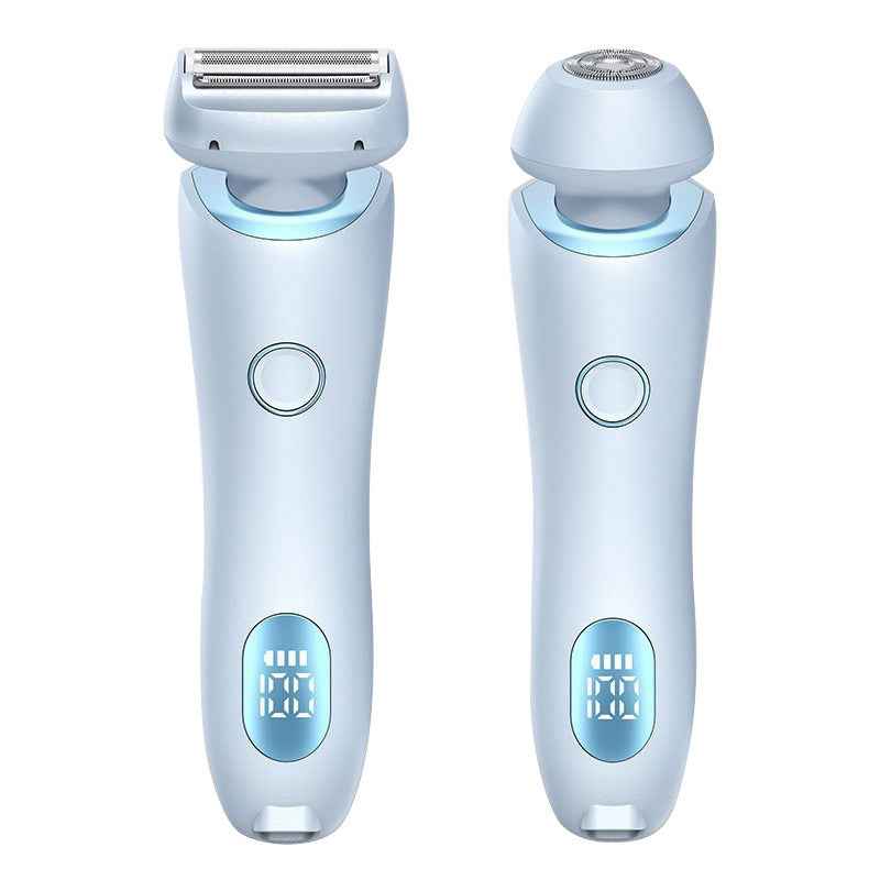 2 In 1 Hair Removal Epilator USB Rechargeable Trimmer Women Body Razor Face Leg Armpit Bikini Hand Pubic Shaver Hair Remover - EZEEGET