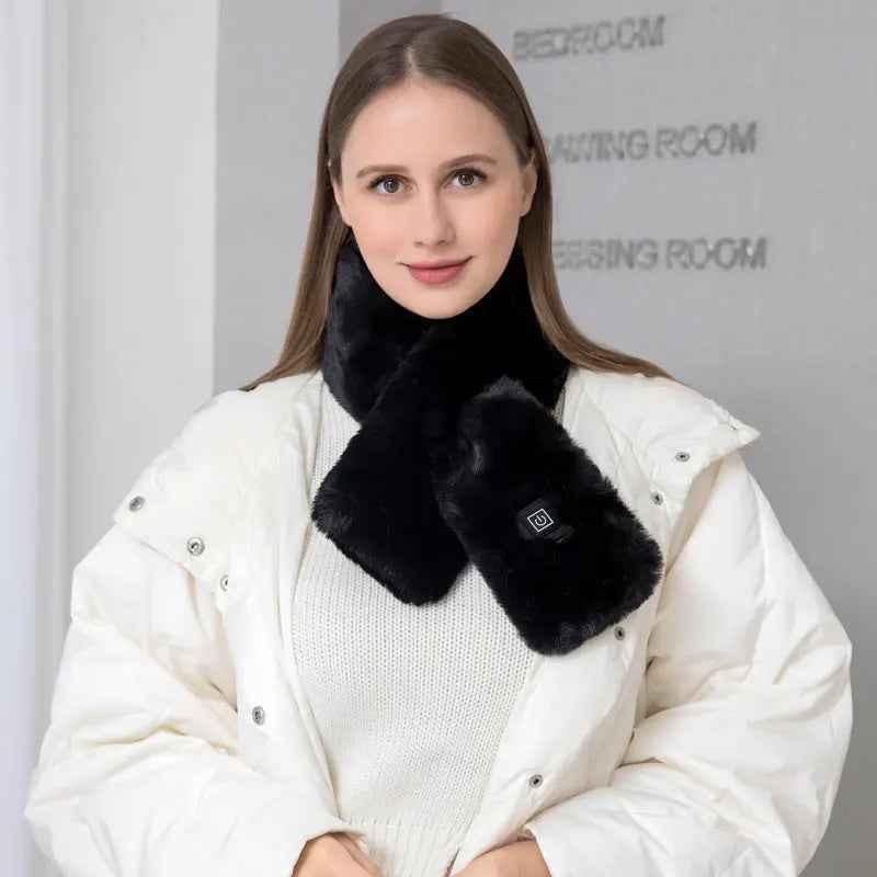 Heating Scarf for Pain Relief - USB Electric Heated Neck Wrap with Adjustable Temperature Control - EZEEGET