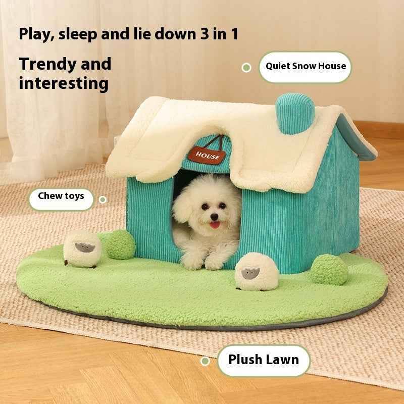 Creative Cartoon Printing Warm Pet Bed - EZEEGET